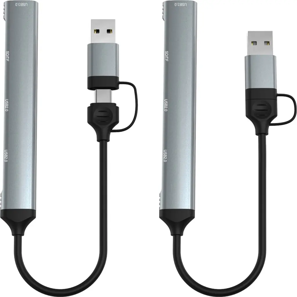 Концентратор Dynamode 5-in-1 USB Type-C/Type-A to 1хUSB3.0, 2xUSB 2.0, card-reader SD/MicroSD (DM-UH-514) - фото 4