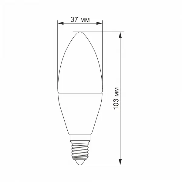 LED лампа VIDEX C37e 7W E14 3000K - фото 3