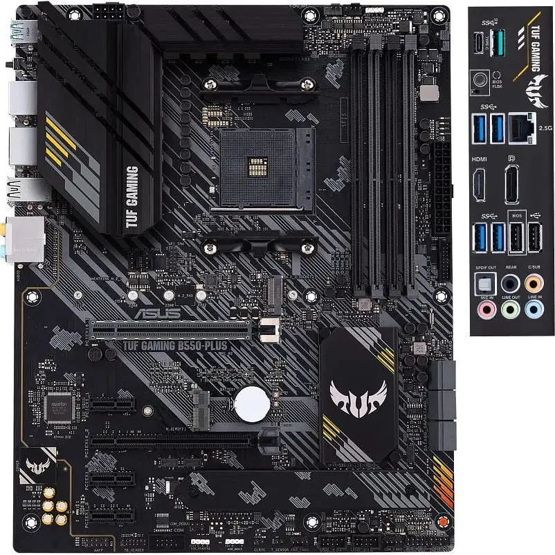 Материнська плата Asus TUF Gaming B550-PLUS sAM4 B550 4xDDR4 M.2 HDMI DP ATX - фото 3