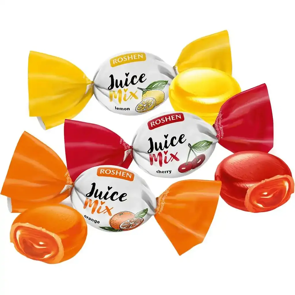 Карамельні цукерки Roshen Juice mix 1 кг - фото 4