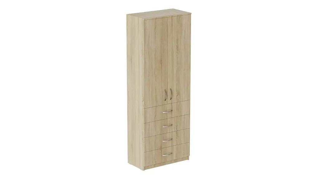 Шафа Анжело Ferrum-decor на 3 полиць з 2 дверима та 4 ящики 1900x700x380 ДСП Дуб Сонома 16 мм (FRD-105028) - фото 3