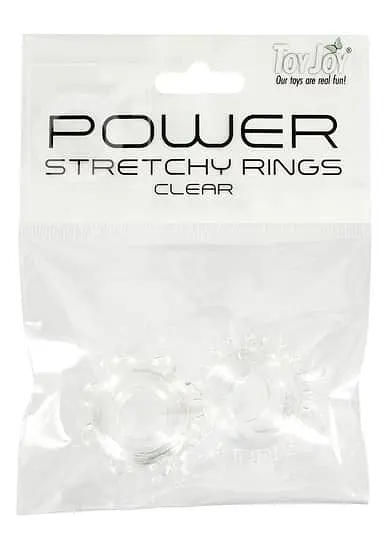Ерекційні кільця Power Stretchy, 2 шт (білий) Toy Joy TOY9937 98648 - фото 3