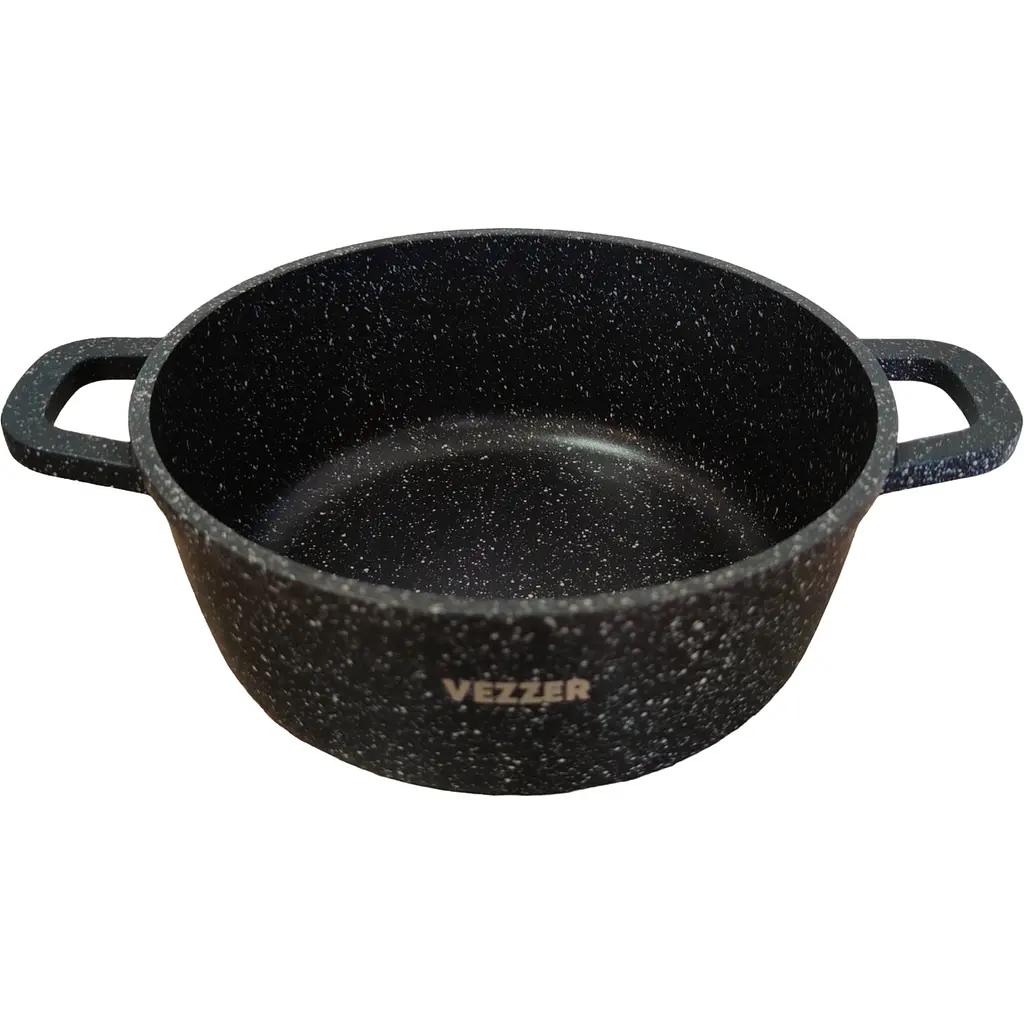 Уцінка. Каструля Vezzer з кришкою та силіконовими накладками на ручки 20 см 2.5 л чорна (VZ8004) - фото 3