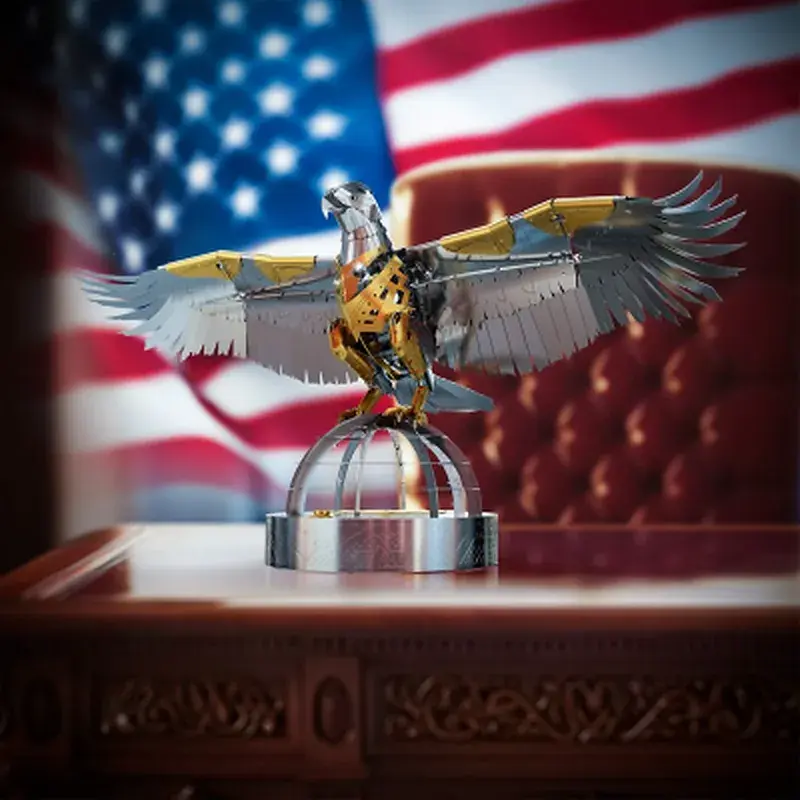 Конструктор Metal Time Колекційна модель Unity Wings Eagle Golden Armor Crystal Edition (MT101SWRSK-GA/READY) - фото 10