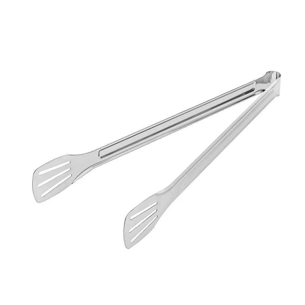 Щипці лопатки кухонні універсальні з нержавіючої сталі для грилю, м'яса, барбекю 33 см, Kitchen Master Сріблястий 85797 - фото 3
