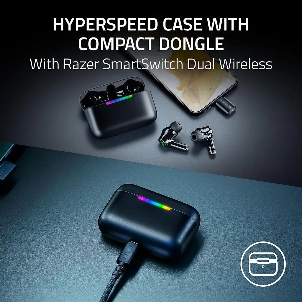 Навушники Razer TWS Hammerhead V3 Hyperspeed (RZ12-05610100-R3G1) - фото 8