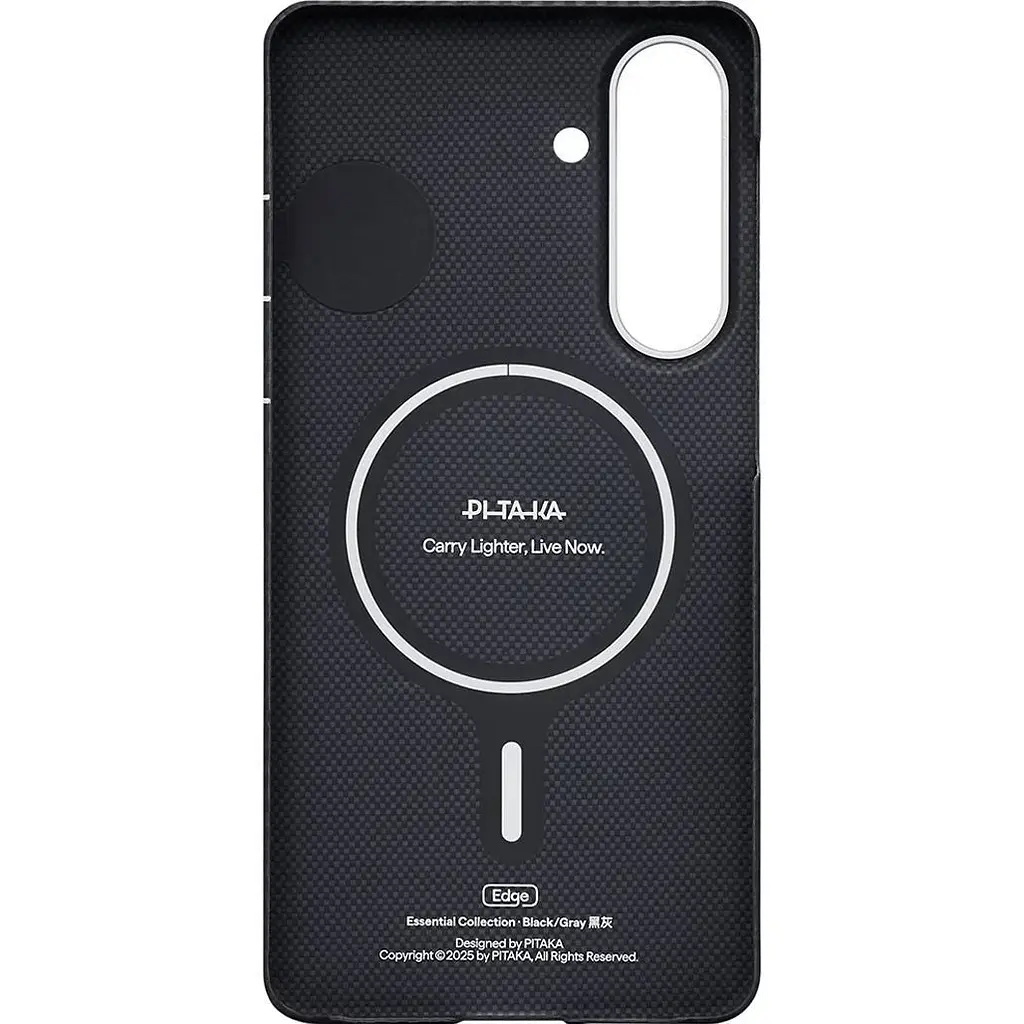 Чохол Pitaka Edge Case Aaron Button 600D Twill для Samsung Galaxy S26 Plus Black/Grey (KS2601S) - фото 4