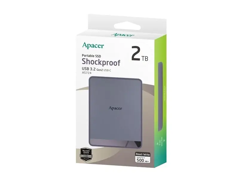 SSD-накопичувач Apacer AS724 USB 3.2 Gen.2 Type-C Read/Write 500MB/s 2 TB Mauve - фото 2