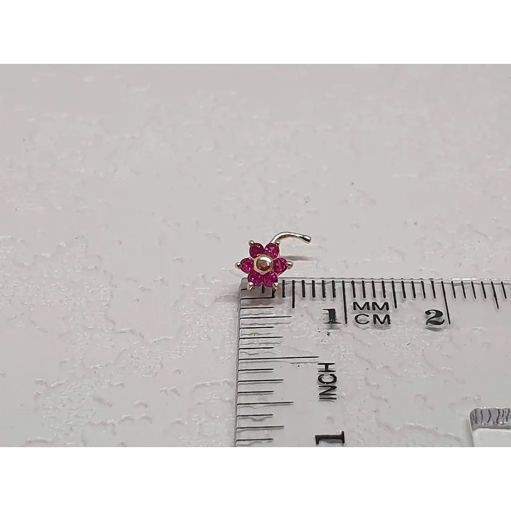 Золотая серьга-пирсинг в нос Dear с фианитами. 1040.9 - фото 3