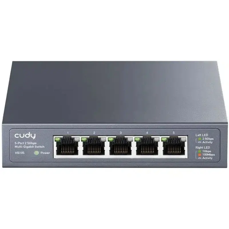 Коммутатор Cudy HS105, 5 портовый 100/1000/2500Mbps, 2.5G Metal Switch (HS105) - фото 4