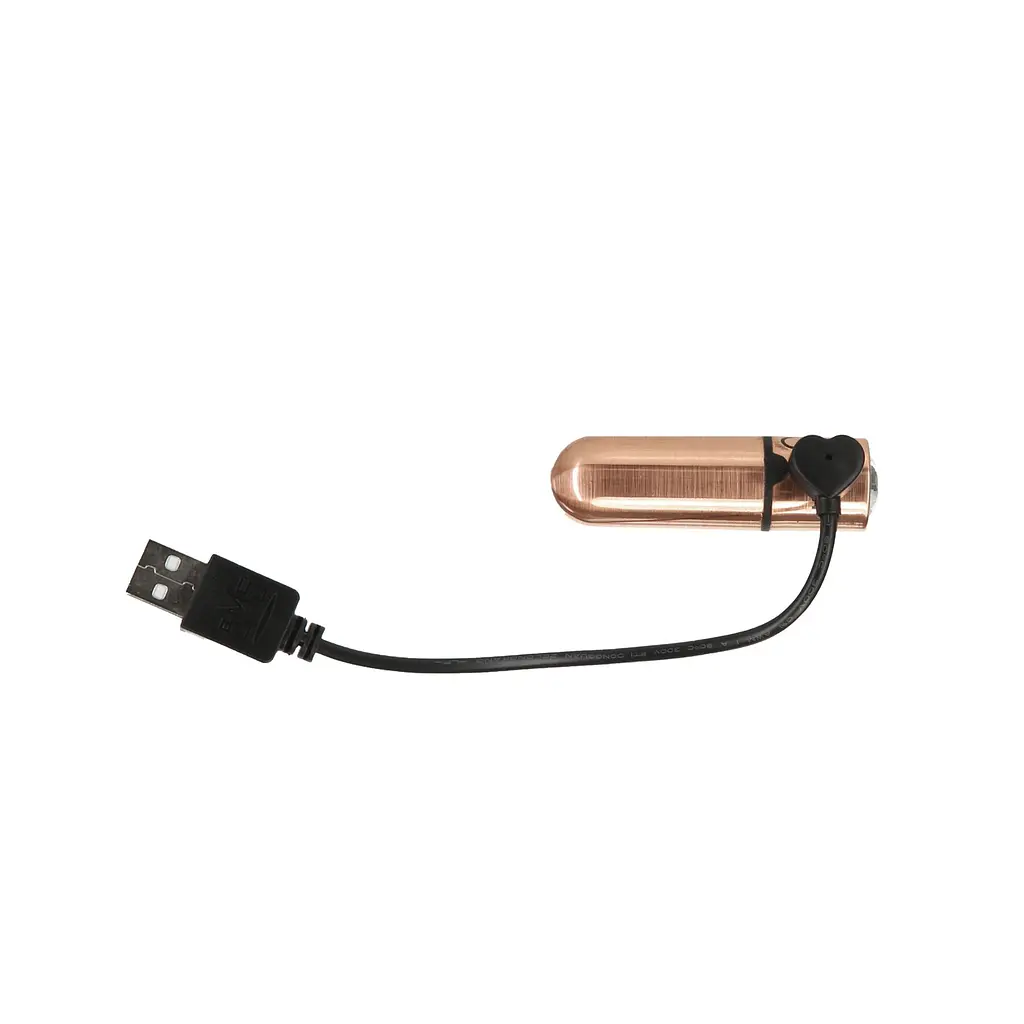 Віброкуля PowerBullet First-Class Bullet 2.5″ з Key Chain Pouch, Rose Gold, 9 режимів вібрації - фото 2