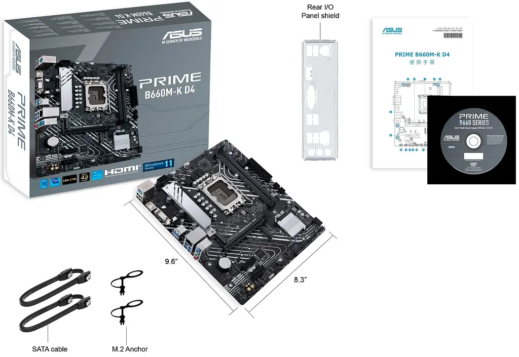 Материнская плата PRIME B660M-K D4 s1700 B660 2xDDR4 M.2 HDMI D-Sub mATX Asus teh0018972 - фото 3