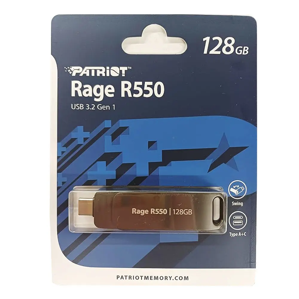 Флеш-накопичувач Patriot USB 3.2 Gen 1 Rage R550 128GB Type-A+C - фото 2