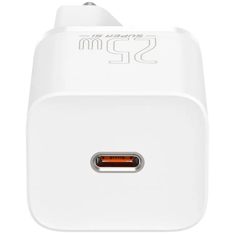 Мережевий зарядний пристрій Baseus Super Si Quick Charger 1C 25W White (CCSP020102) [78688] - фото 3
