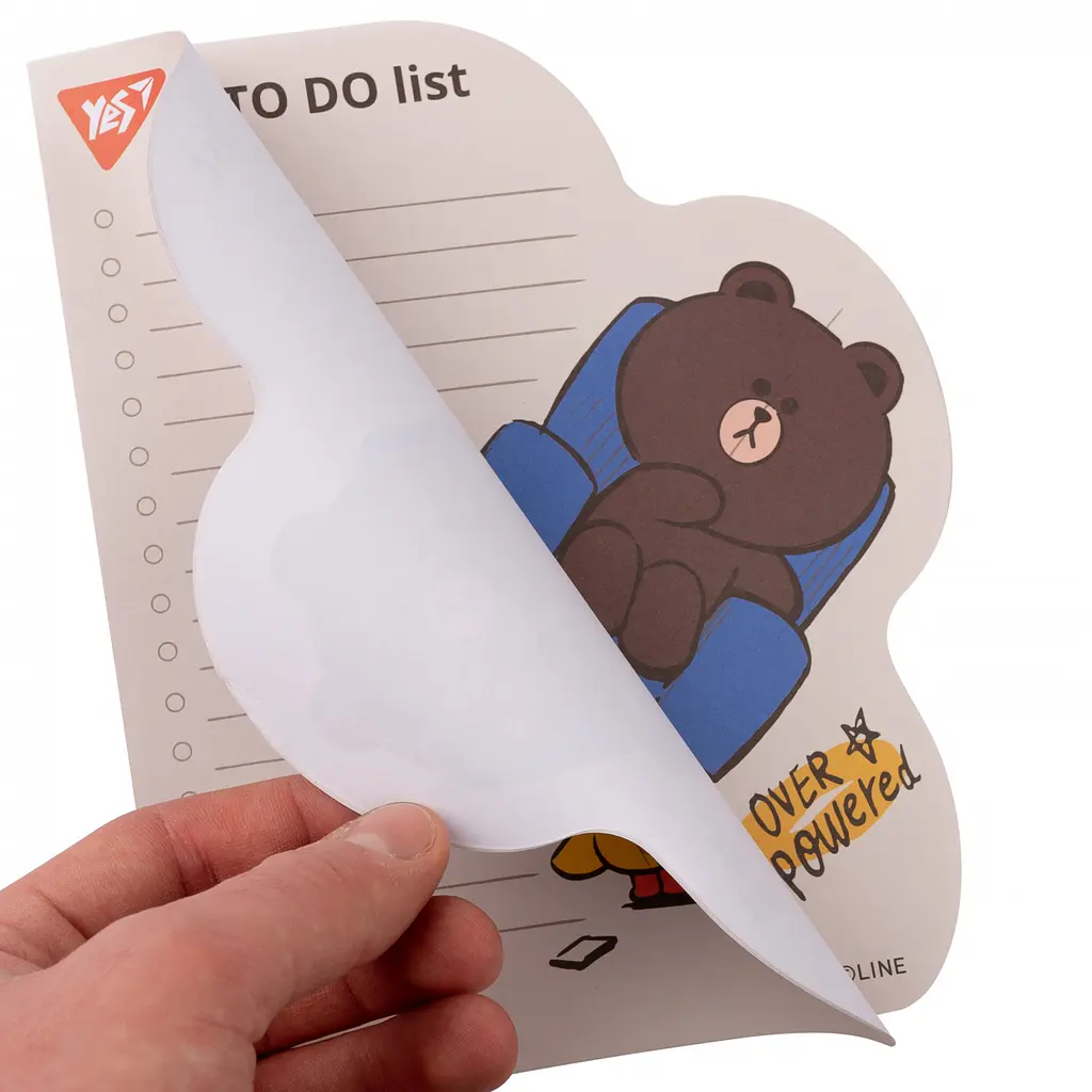 Папір для нотаток Yes To Do Line Friends boy 52 аркуші 16.5х20 см планшет з магнітом (170325) - фото 3