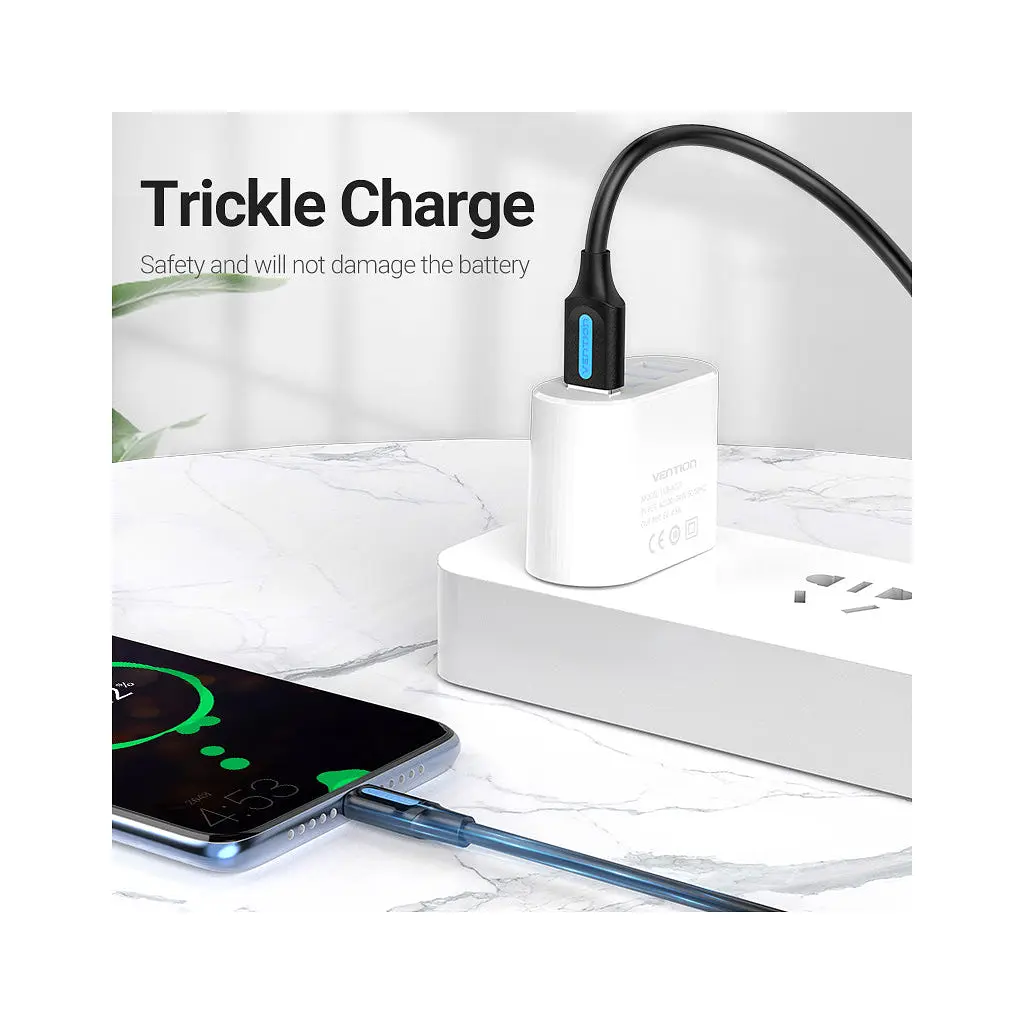 Дата кабель USB 2.0 AM to Micro 5P 1.0m 3A black Vention (COLBF) - фото 9
