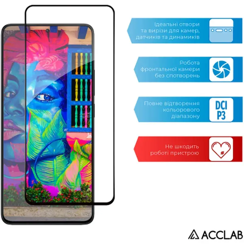 Скло захисне ACCLAB Full Glue Xiaomi Poco X6 Black (1283126588655) - фото 5