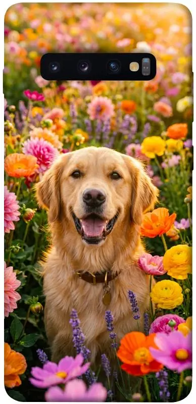 TPU чохол Demsky Flowery labrador для Samsung Galaxy S10+