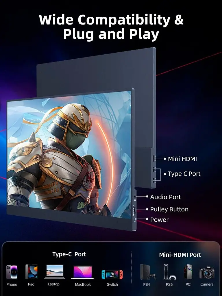 Портативний монітор UPERFECT 17.3" 2K 144Hz [90505] - фото 2