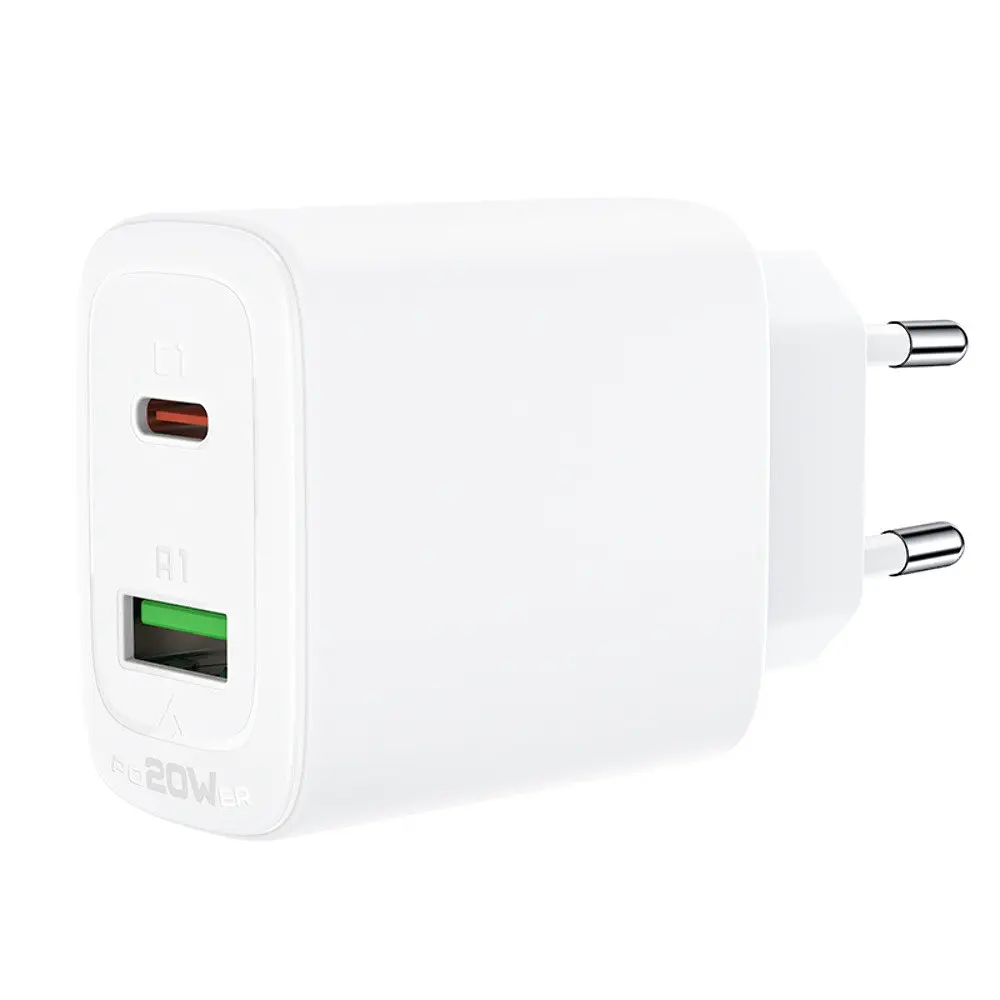 Зарядний пристрій Acefast A25 USB/ Type-C QC PD 20W білий - фото 5