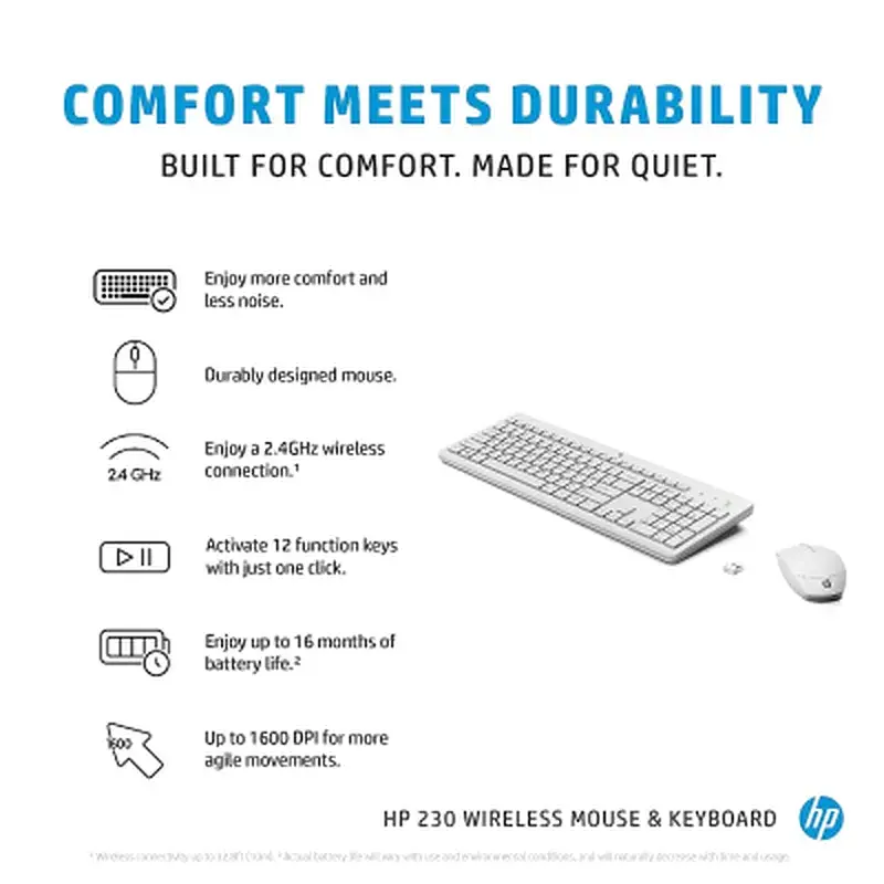 Комплект HP 230 Wireless UA White (3L1F0AA) - фото 4