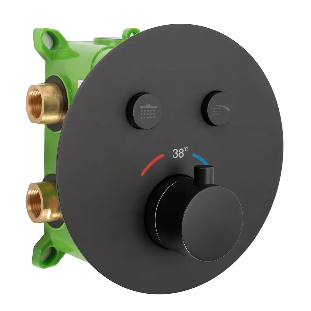 Душова система прихованого монтажу Rea Miler box black matt REA-P6713, Чорний матовий - фото 2