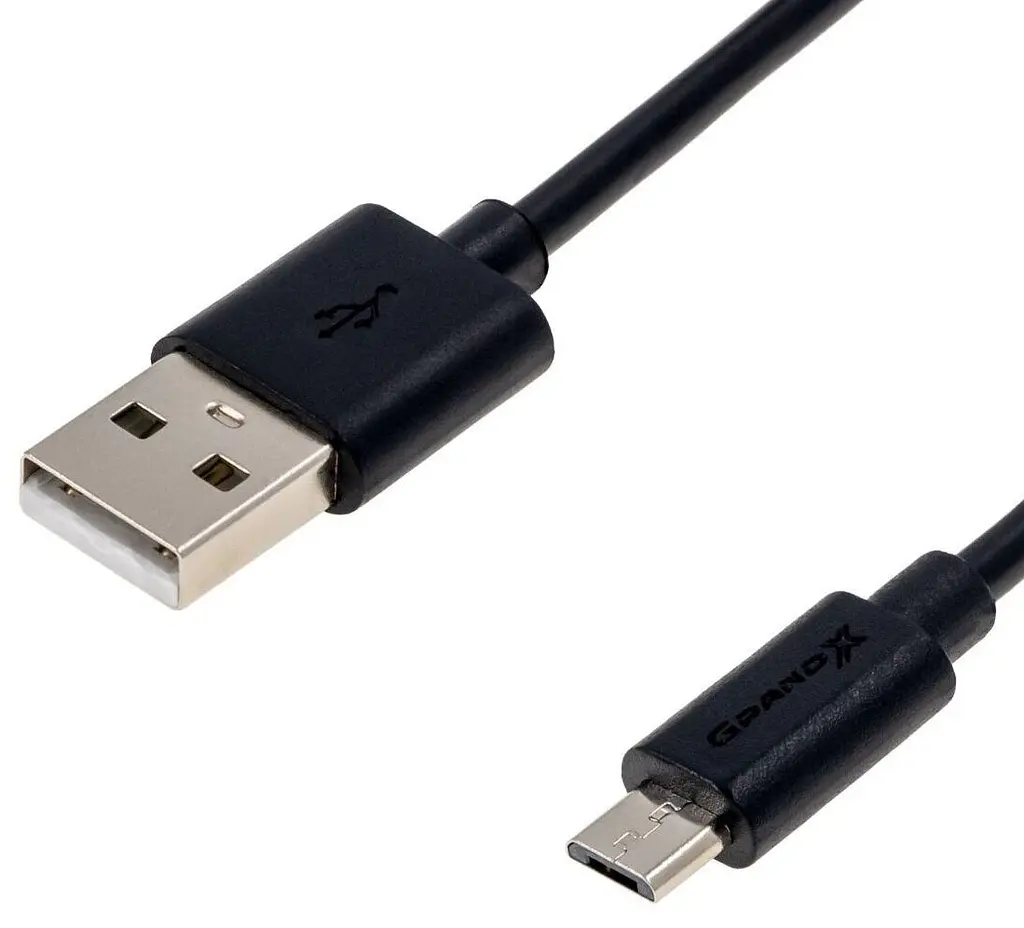 Кабель Grand-X USB - micro USB (M/M), Cu, 2.5 м, Чорний (PM025B) - фото 2