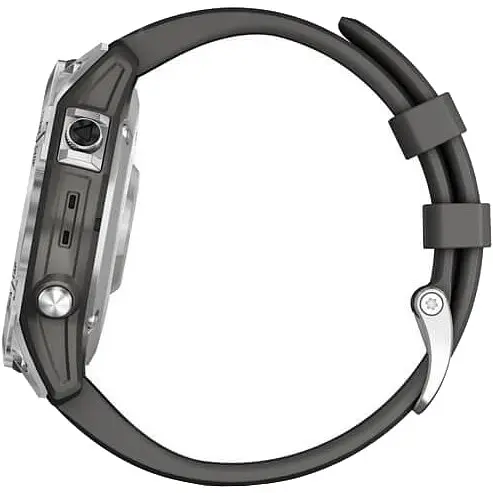 Смарт-годинник Garmin Fenix 7 Silver with Graphite Band (010-02540-00/01) - фото 2