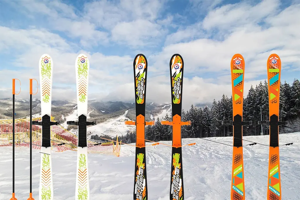 Лыжи с палками детские, ТехноК - фото 2