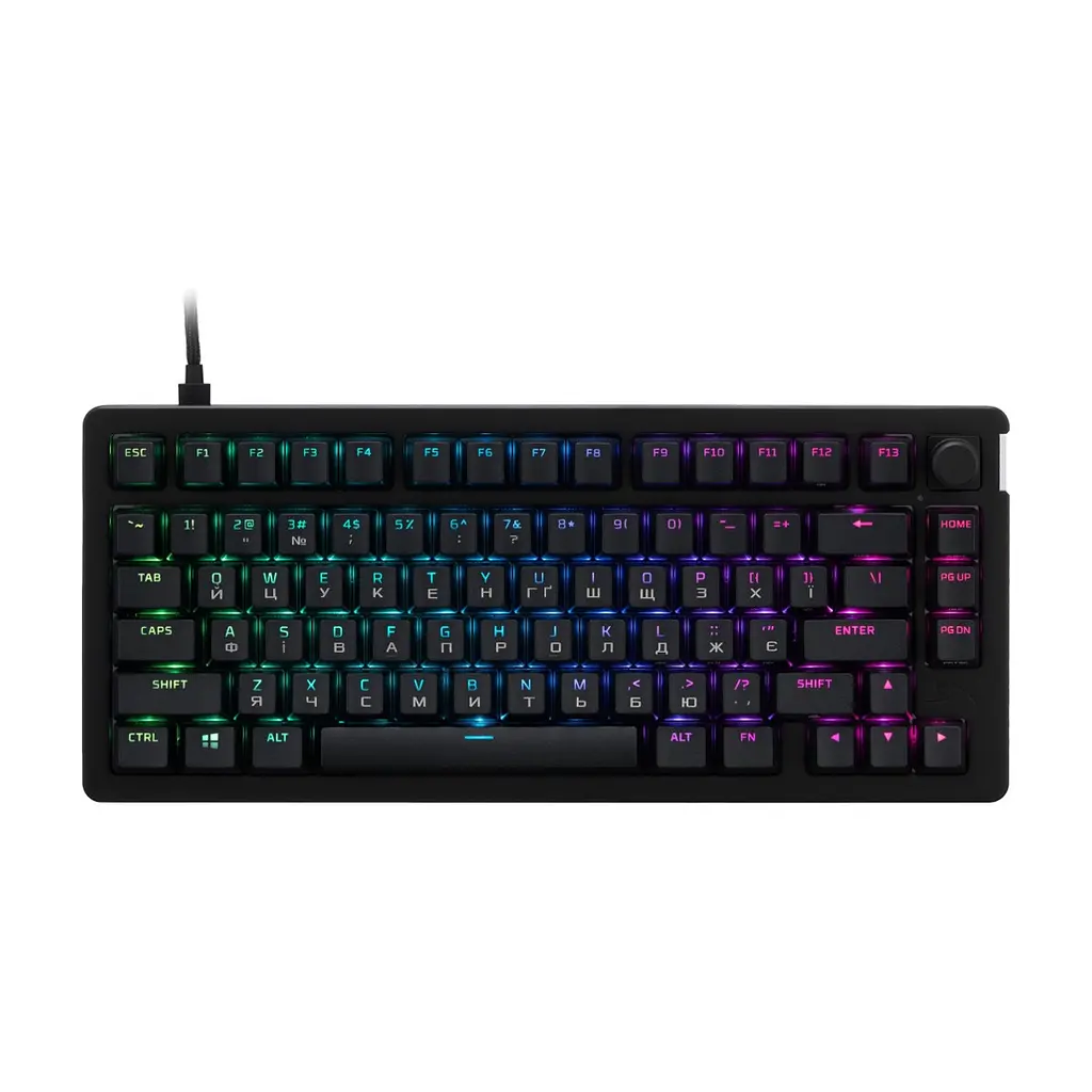 Клавіатура HyperX Alloy Rise 75 PBT HX Red USB UA Black (7G7A4AA)