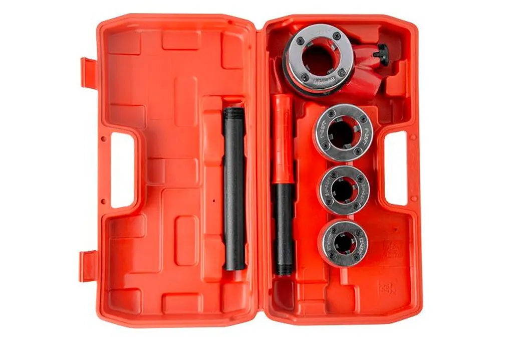 Набір клуп плашок трубних ручних круглих Intertool 3/4" x 1/2" x 1" x 1-1/4" (у наборі 4 шт.) SD-8004 - фото 6