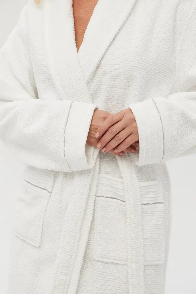 Халат махровый Lotus Home - Nella white L/XL - фото 3