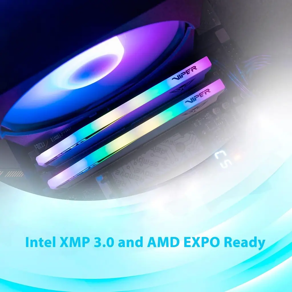 Модуль памяти Patriot DDR5 32Gb (2x16) Viper Elite 5 7000Mhz RGB (PVER532G70C38KW) - фото 7