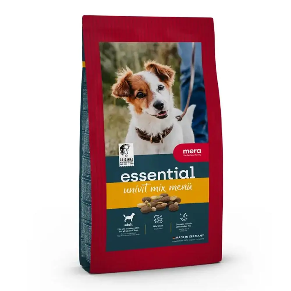 Сухий корм для собак з нормальним рівнем активності Mera essential Univit (змішана крокета) 2 кг