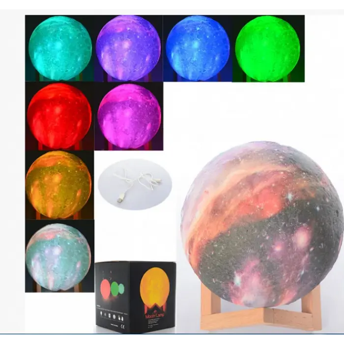 Настільний нічник світильник-светр Magic 3D COLOR Moon Light RGB з пультом - фото 8