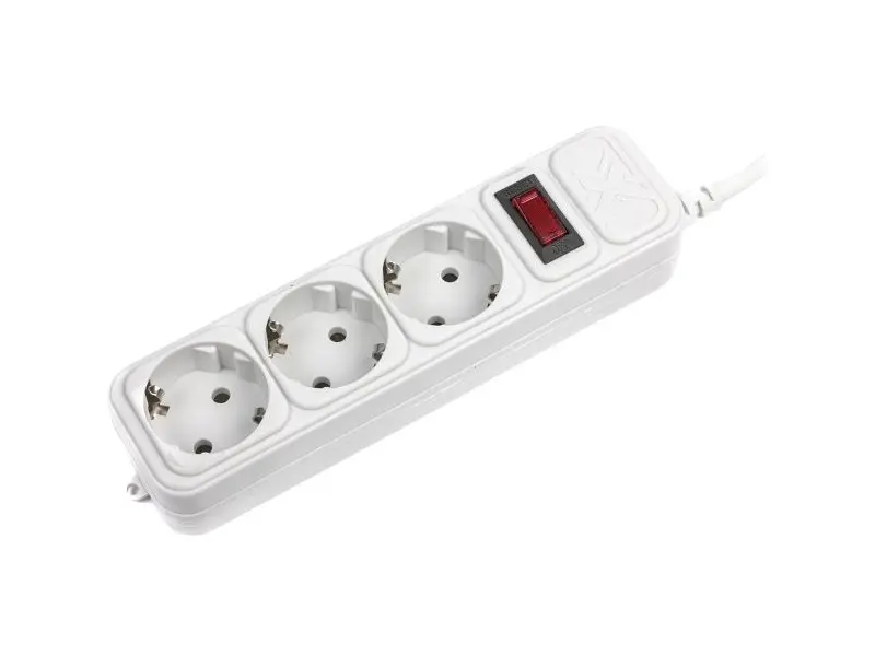 Подовжувач Maxxter SPM3-G-10G 3 м 3 розетки White