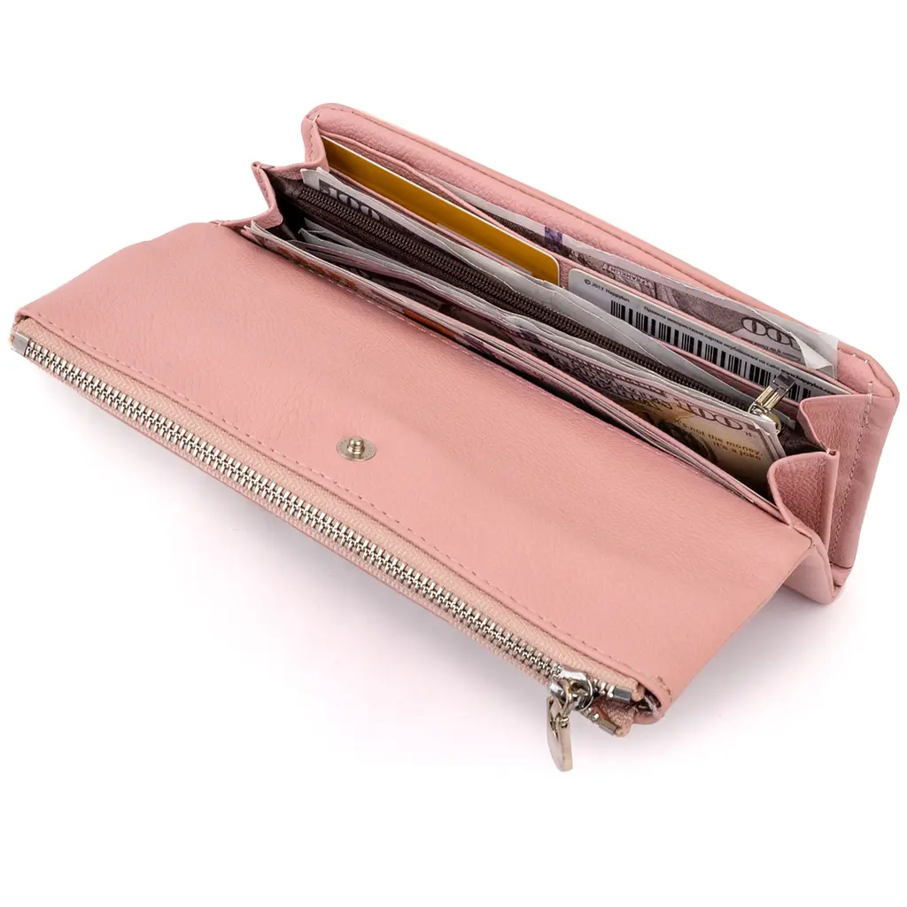 Женский кожаный кошелек-клатч ST Leather 18.5х9.8х2 см acs0015818 - фото 5