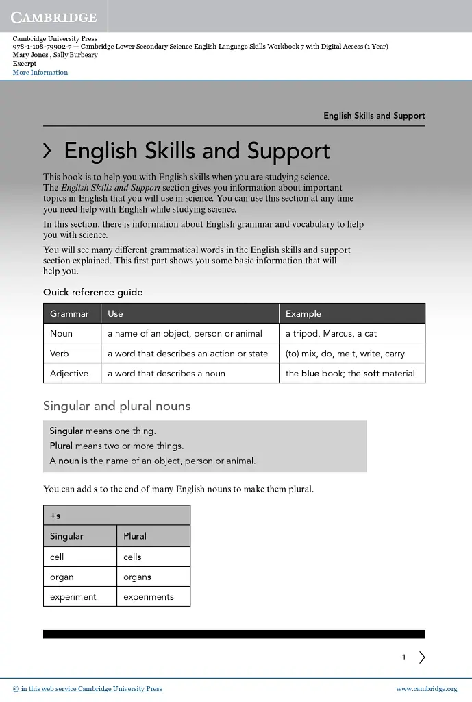 Cambridge Lower Secondary Science 7 English Language Skills Workbook with Digital Access (1 Year) - Sally Burbeary - фото 2