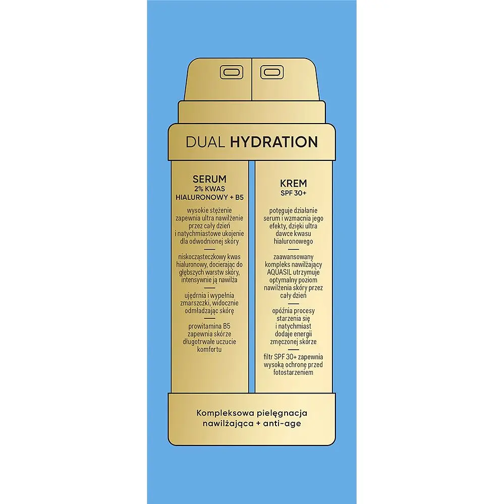 Сироватка Lift 4 Skin Beauty Booster Dual Hydration 2% Hyaluronic Acid + B5 Serum + Moisturizing Cream SPF30+ 30 мл (2шт. х15 мл)  - фото 3
