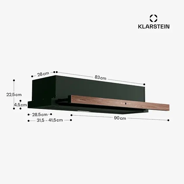 Кухонна витяжка Klarstein ZenFusion 400 м³/год (10046759) - фото 2