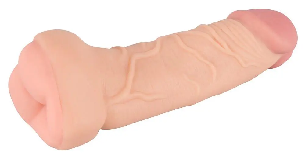 Мастурбатор Nature Skin 2in1 Extension тілесний - фото 2
