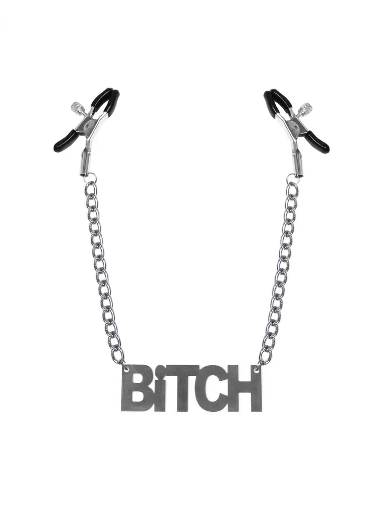 Bitch, Feral Feelings - Nipple clamps Bitch - Затискачі для сосків, сріблясті