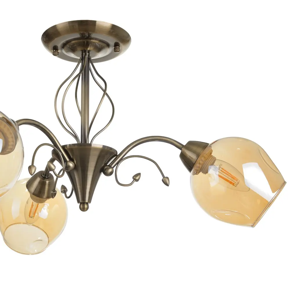 Люстра потолочная Brille в спальню E27 60W G (LK-653C/3) - фото 2