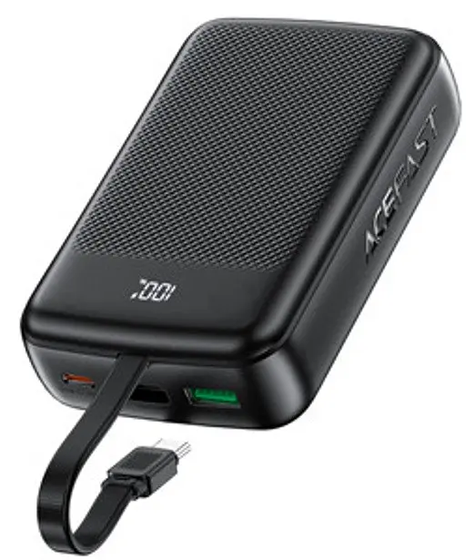 Зовнішній аккумулятор ACEFAST M14 PD20W power bank with cable 20000mAh Чорний