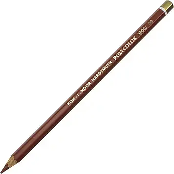 Олівець кольор. "Koh-i-noor" №3800/30 Polycolor художн.reddisn brown/черв.-коричневий(12)