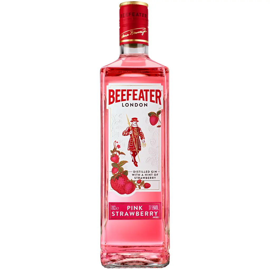 Упаковка джина Beefeater Pink Strawberry 37.5% 4.2 л (0.7 л х 6 шт.) - фото 2