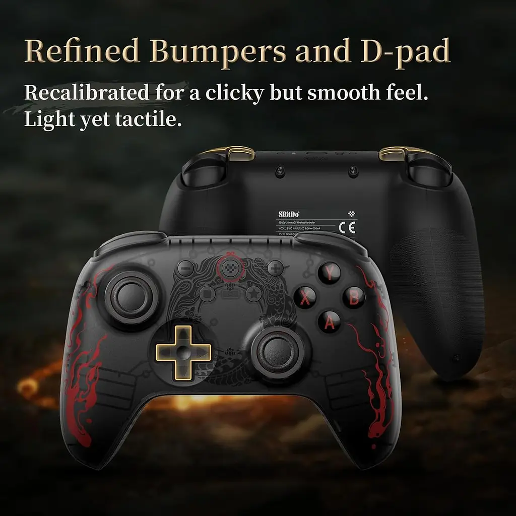 Геймпад 8bitdo Ultimate 2C Black Myth WuKong з ефектом Холла для Windows 10, 11, Android - фото 6