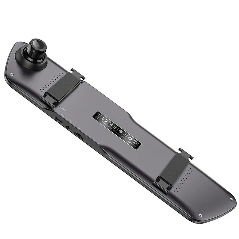 Автомобільний відеореєстратор дзеркало Hoco DV4 4.5-inch display with rear camera (1080P+720P) Iron gray - фото 4