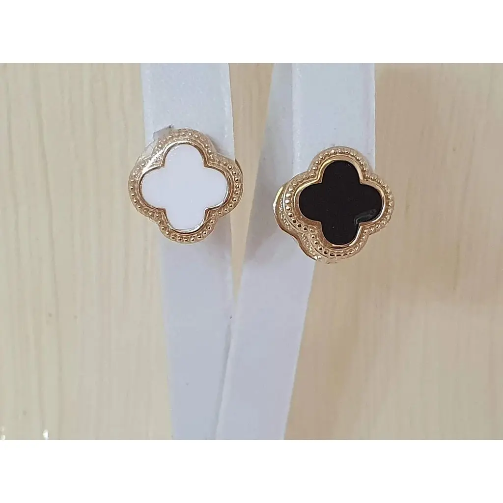 Золоті сережки Імперія золота Конюшина з емаллю. СБ929ЛИ - фото 3