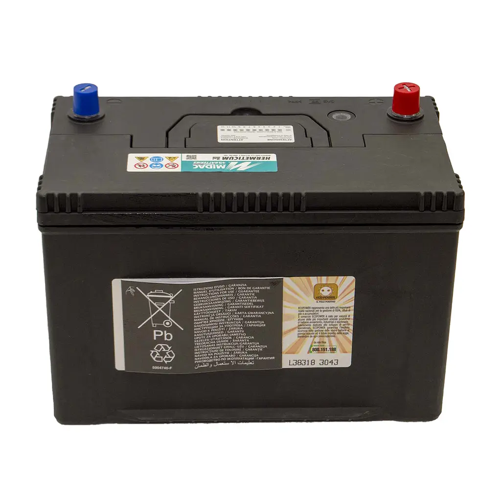 Аккумулятор 6СТ-95A MIDAC HERMETICUM Asia, 12V, 95Ah (+/-), EN760А - фото 4